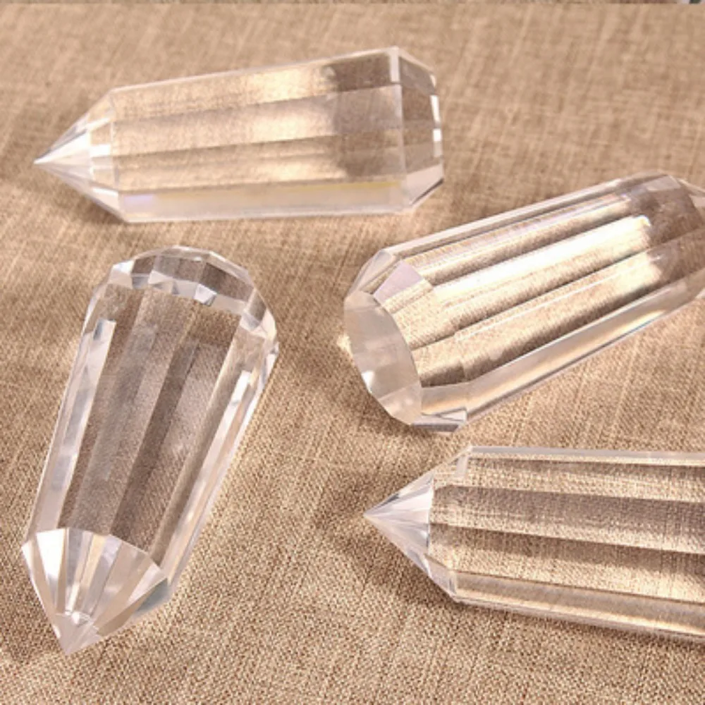 

1PCS 12 Sided Clear Lemurian Seed Clear Quartz Natural Vogel Inspired Crystal Wand Healing