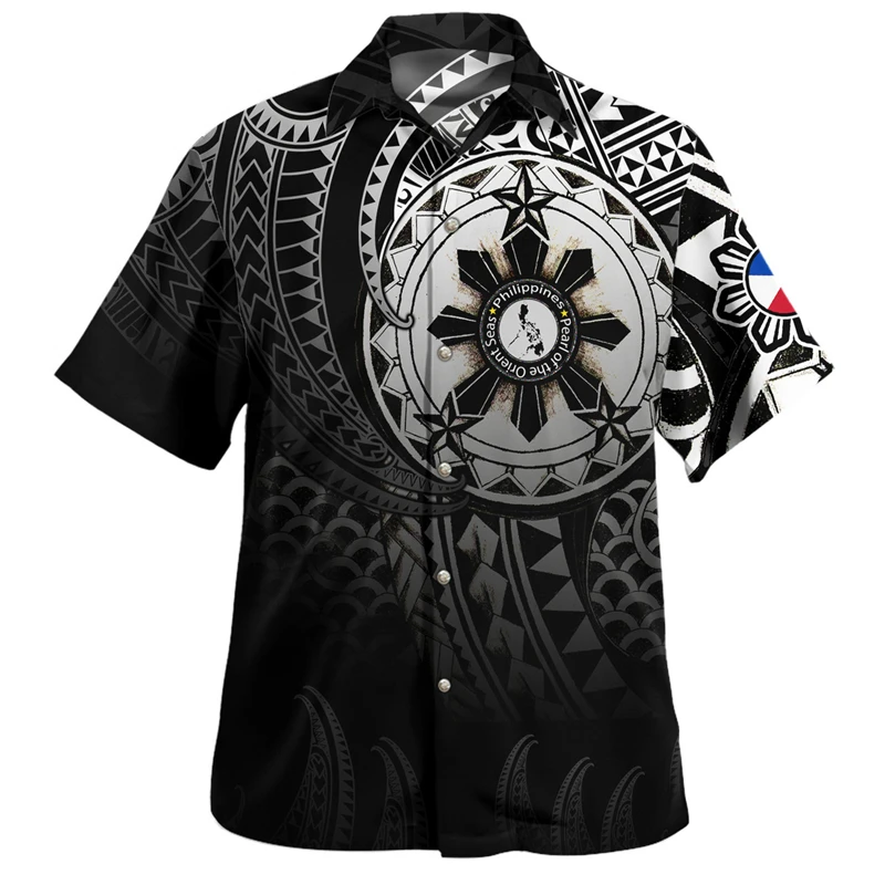 

Новинка, понпей, полинезийская культура, родной остров, свободные рубашки с 3D принтом, летняя уличная одежда, рубашка с коротким рукавом, топы