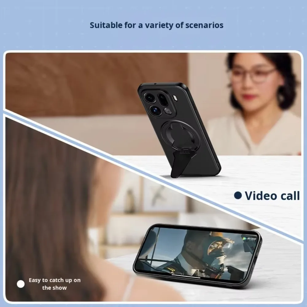 Luxury Hidden Folding Stand Magnetic Phone Case with All-Inclusive Lens Shockproof Cover