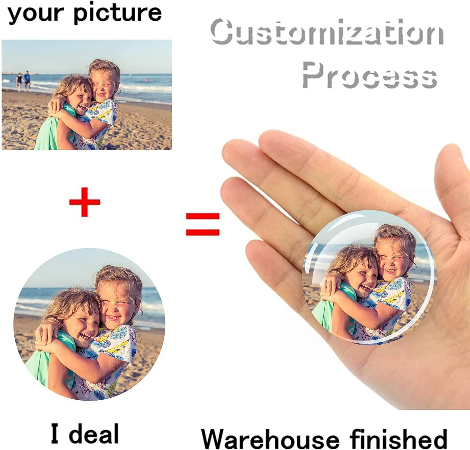 Magnetic Fridge Magnets Magnetic Fridge Stickers Magnetic Photo Holders Personalized Glass Fridge Magnet Photo Gifts Square Round Picture Refrigerator Kitchen Home Decor Souirs 3cm 4cm 5cm