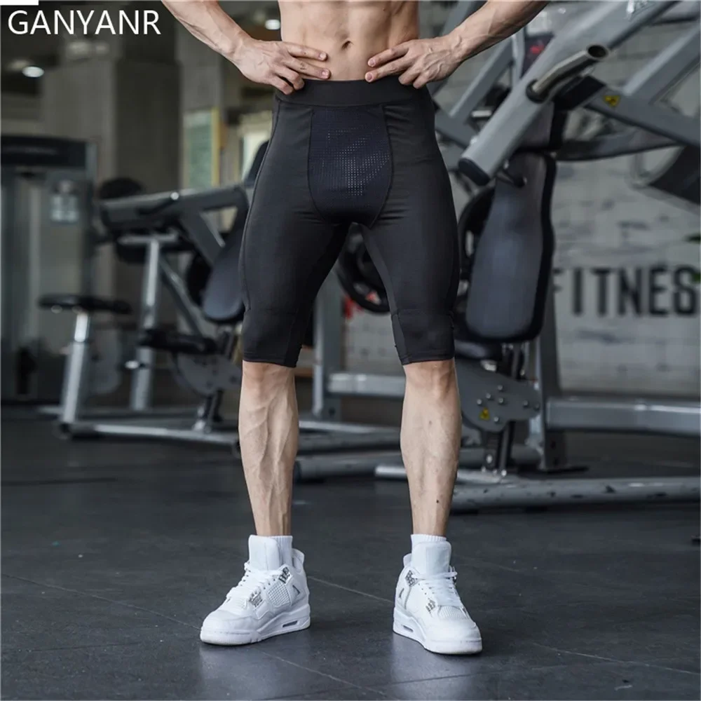 Running Tights Shorts Men Sports Sweatpants Fitness Training Quick drying Compression workout yoga gym Cycling Track