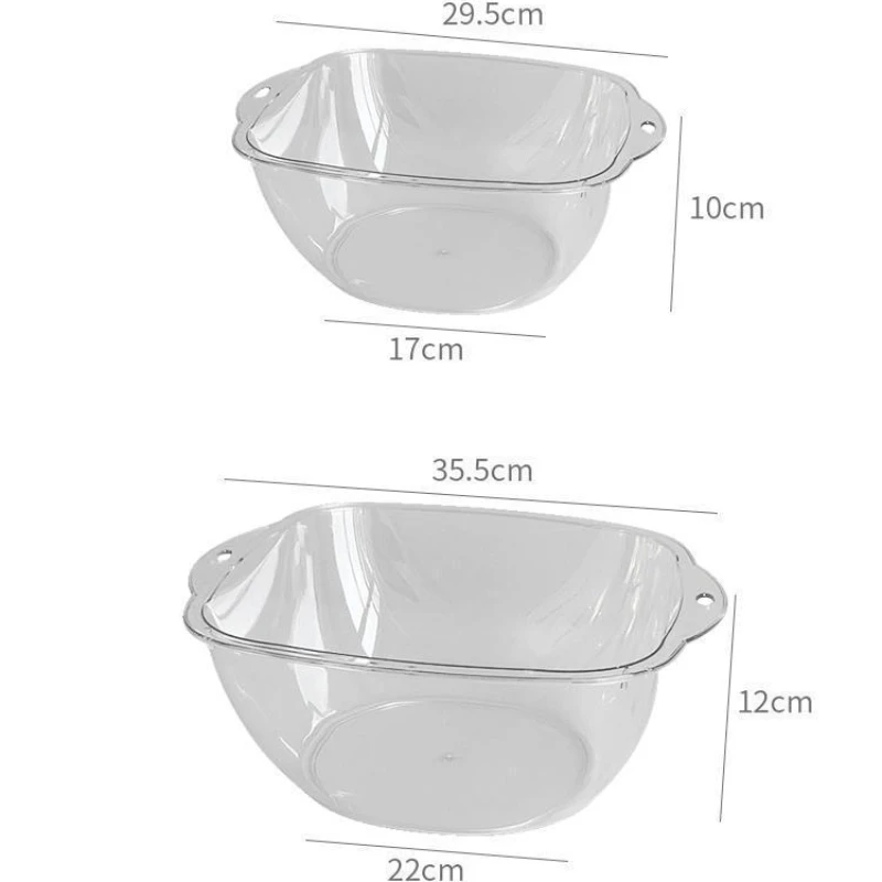 Washstand Transparent Thickened Washbasin Household Large Plastic Wash Basin Dormitory Student Washbasin Baby Foot Wash Basin