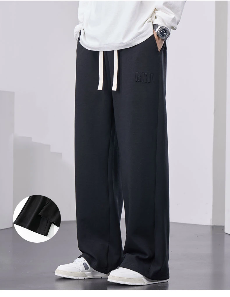 Männer Gerade Jogginghose Kordelzug Baggy Breite Bein Hosen Mode Brief Casual Hosen Streetwear Männliche Kleidung Plus Größe 8XL – Detail 4