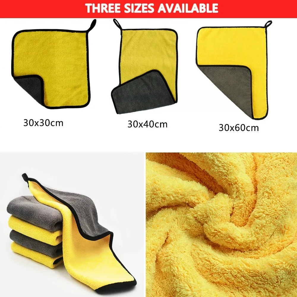 Cleaning cloth 3/10/40Pcs Car Cleaning Towel Thickened Absorbent Car Wash Professional Cleaning Cloth Ultrafine Fiber Multifunctional Cloth