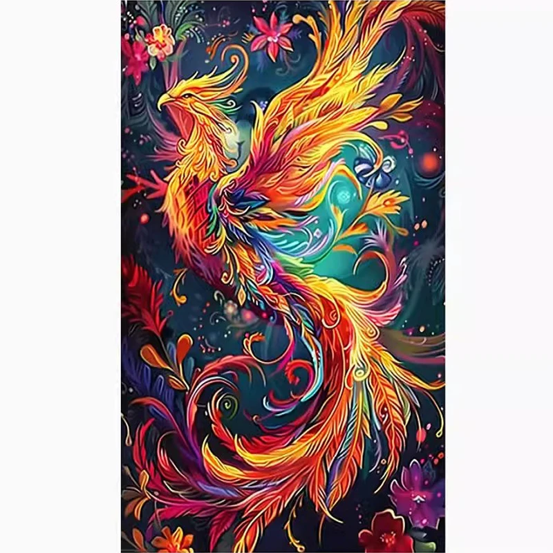 11ct 60x100cm Phoenix Embroidery DIY Chinese Style Printed Kits Cross Stitch Needlework Set Home Decor Crafts 59 Colors