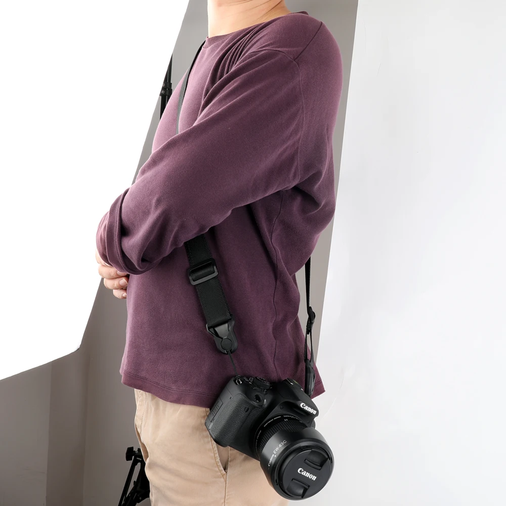 퀵릴리즈 커넥터 DSLR 카메라 목 스트랩, 조절 가능한 다기능 망원경 어깨 스트랩, 사진 액세서리