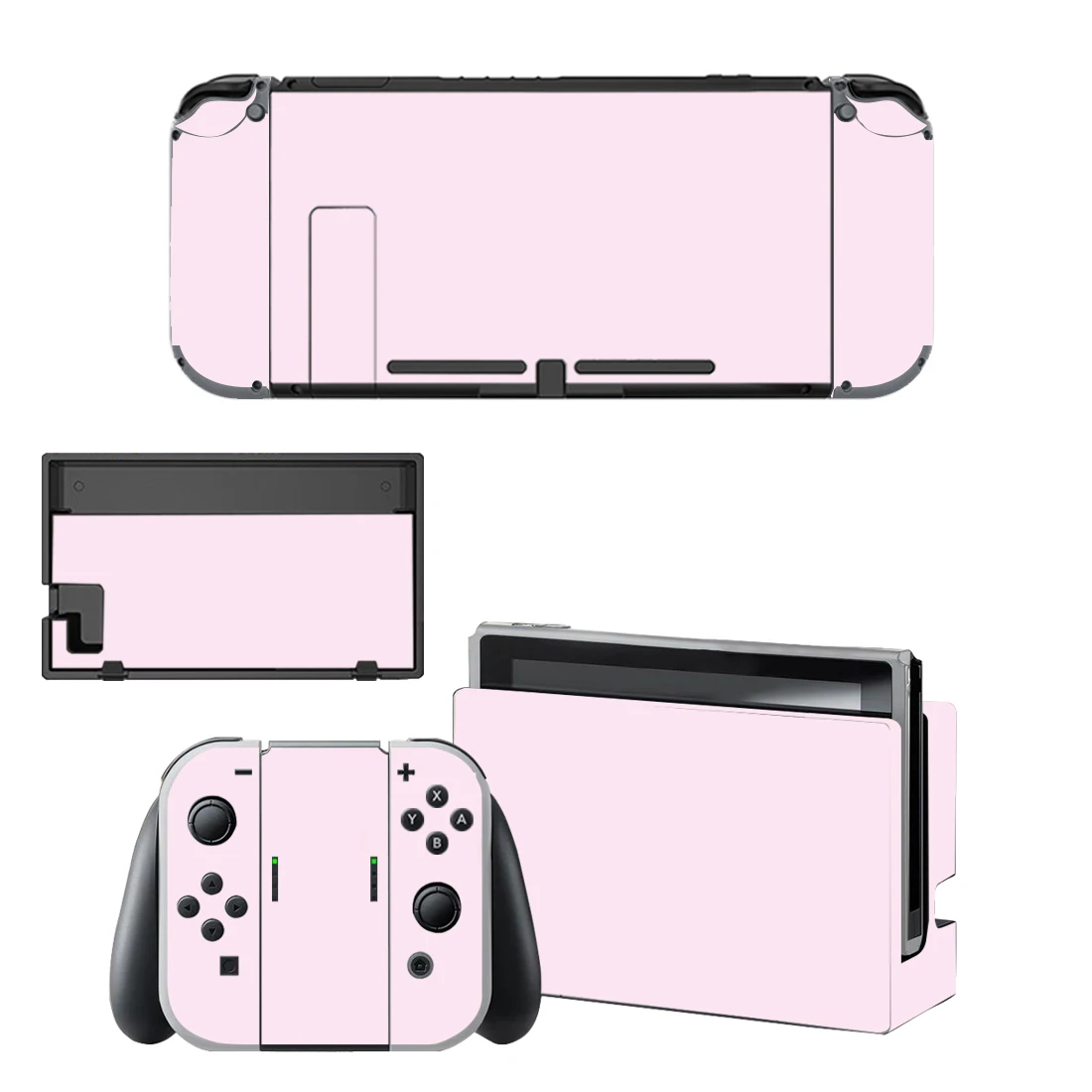 Vibrant Pure Pink-Purple Vinyl Skin Set for Console, Controller, and Stand