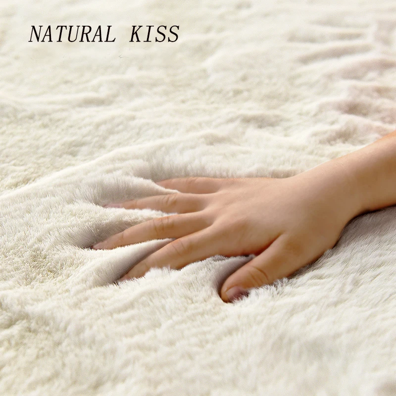 nordic fluffy faux fur rugS Microfiber imitation rabbit hair center living room/bedroom large carpet 7 colors such as white red