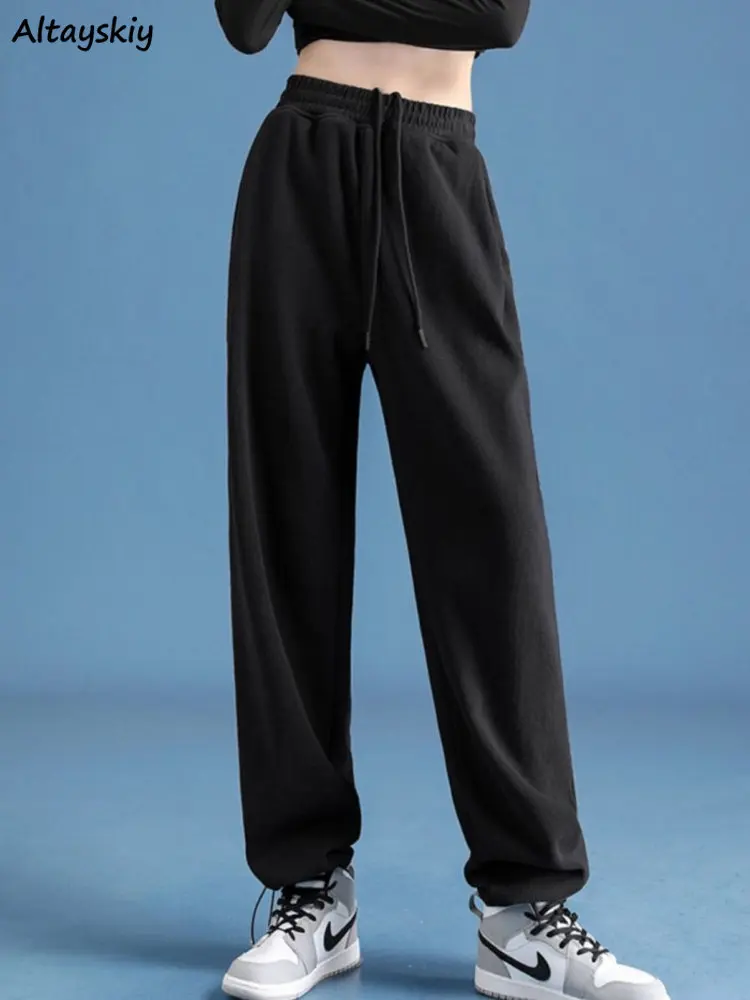 

Hip Hop Pants Women Solid Sporty Simple Daily Students Cozy All-match Breathable Modern Cool Popular Personality Spring Basics