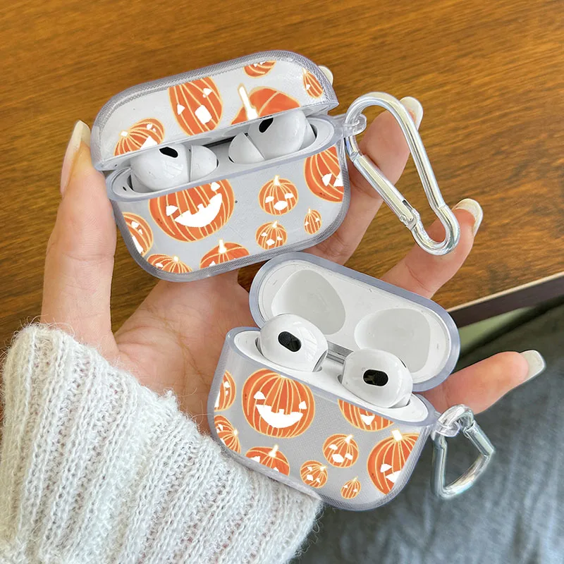 Pumpkin Pattern AirPods Case Protective Cover for Earphones
