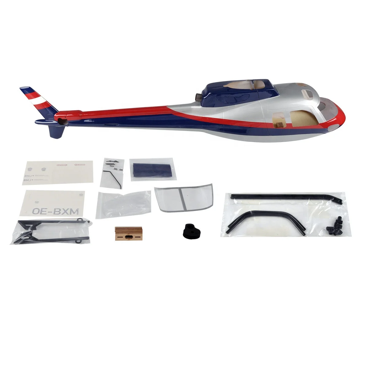 RC Helicopter AS350 500 Size PrePainted Fuselage Hurricane EP425