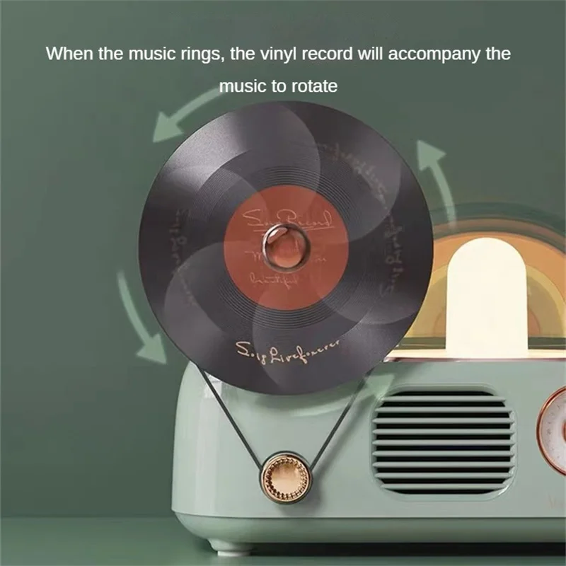 

Record Bluetooth Small Speaker High Quality Retro Vinyl Record, Bedroom Aromatherapy Small Audio System Cartoon Decoration Gift