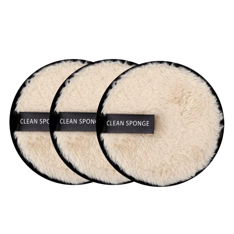 Eco-Friendly Reusable Makeup Remover Pads - Soft Cotton & Microfiber Cleansing Sponges (3-Pack)
