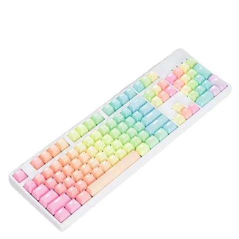 104 Keys Sunset Gradient Backlit Keycaps Thick PBT OEM Profile For Cherry MX Switches Of Mechanical Keyboard With Key Hot
