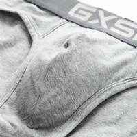 New men's cotton underwear with low waist, breathable and comfortable solid color basic men's briefs 2