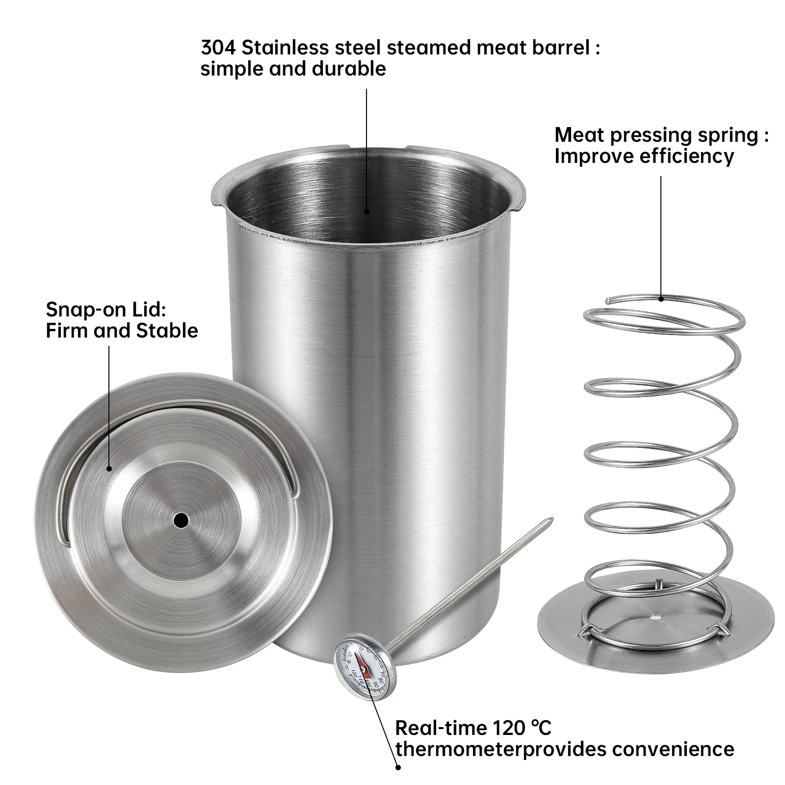 Steamed Meat Pot Meat Storage Cooker Press Cooker Ham Press burger press hamburger press For Home Kitchen Cooking Bake Tool Multifunc Thermo Bucket