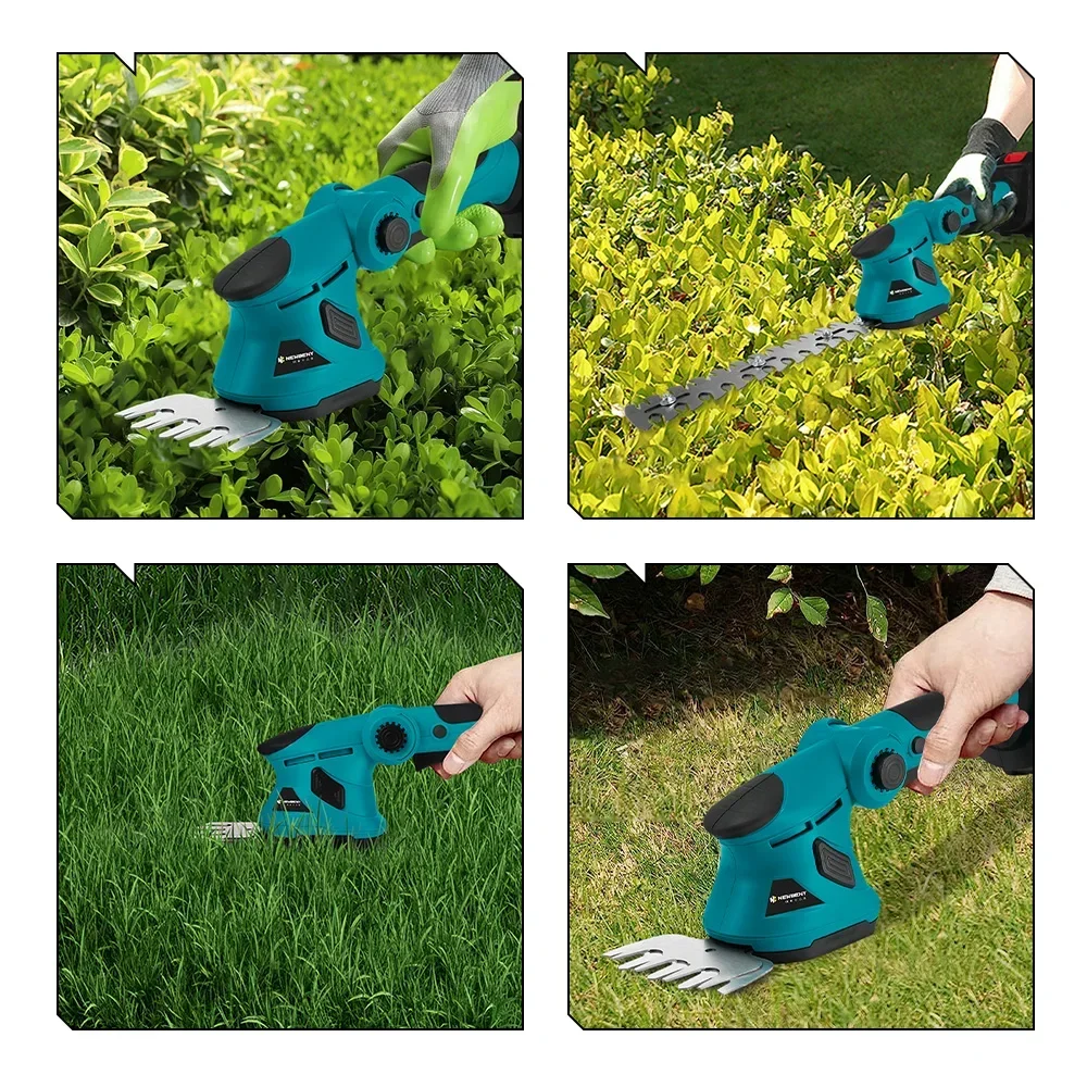 NEWBENY Electric Hedge Trimmer 2 IN 1 Cordless Efficient Household Shrub Weeding Garden Beautify Tool For Makita 18V-21V Battery 5