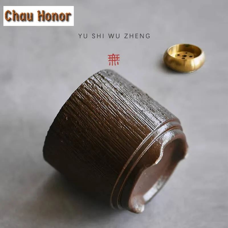 Wabi-sabi Wind Handmade Stoneware Incense Holder Zen Incense Smoke Waterfall Smell Distributor Small Teaset Supplies Ornaments
