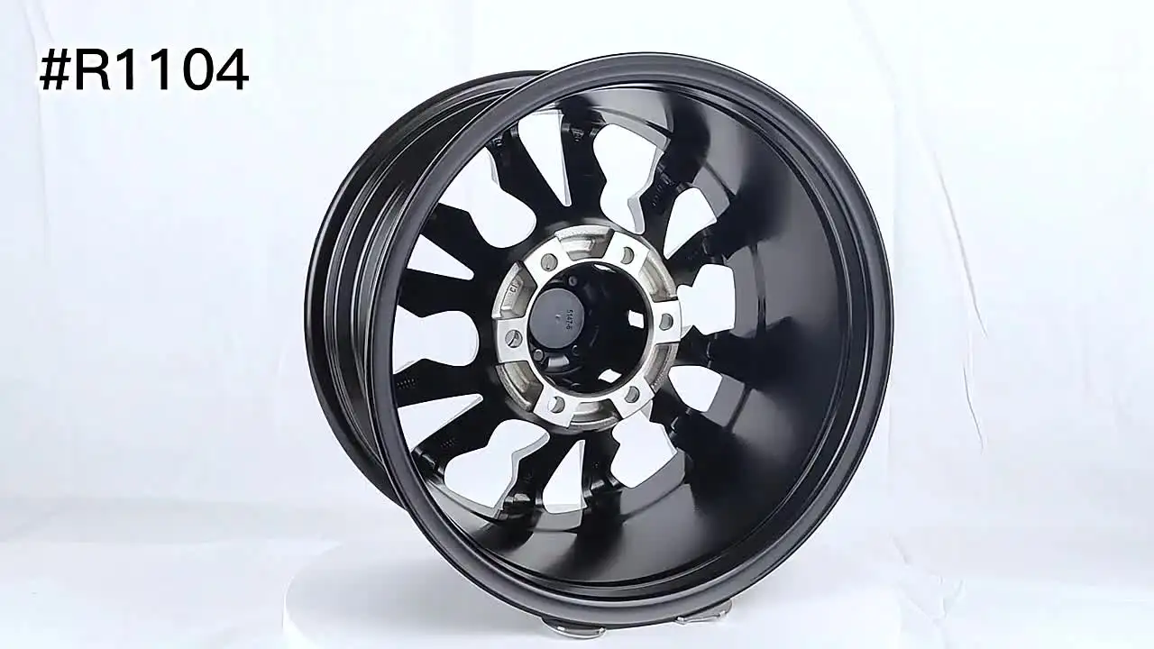 17-дюймовые колеса 6x139 7 8J ET0 высококачественные 4x4 внедорожные диски из черного