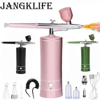 Portable Rechargeable Wireless Airbrush With Compressor Auto Action Spray Gun for Face Beauty Nail Art Tattoo Craft Cake Paint 1