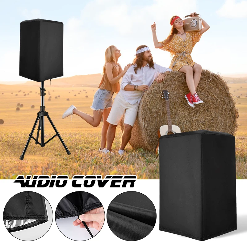 Waterproof Polyester PA/DJ Speaker Stand Covers UV Protection Dustproof Outdoor Cover for 15 Inch Powered 210D Oxford Cloth speaker cover