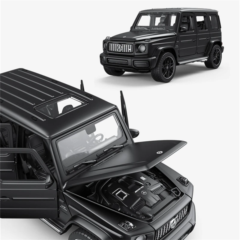 1:32 Benzs-G63 G63 SUV Alloy Car Model Diecast Metal Off-road Vehicles Car Model Simulation Sound Light Collection kids Toy Gift 6
