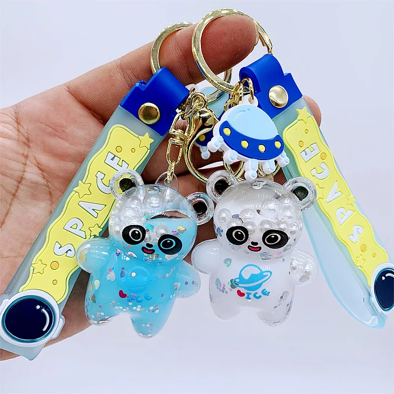 

8Pcs Panda Keychain Doll Couple Cute Car Key Chain Bag Pendant Keyring