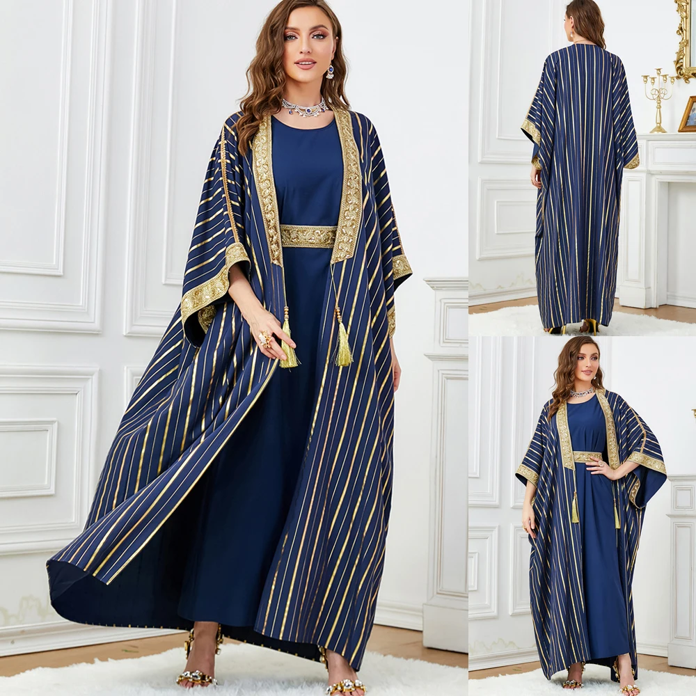 abayas-elegantes-et-decontractees-pour-femmes-ensembles-musulmans-2-pieces-de-luxe-broderie-ceinturee-caftan-robes-islamiques-ramadan