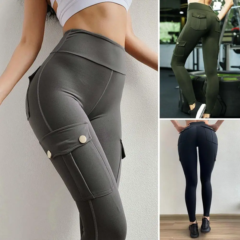 

Seamless Yoga Pant with Pocket Women Hip Lifting Sport Leggings Gym High Waist Fitness Tight Elastic Slim Workwear Push Up Pants