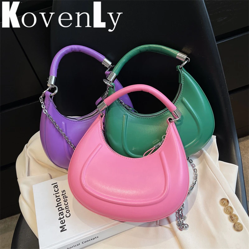 Woman Hobo Bag Luxury Design 2022 New Vintage Handbag Leather Clutch Purse Small Shoulder Bags For Woman Chain Crossbody Bags