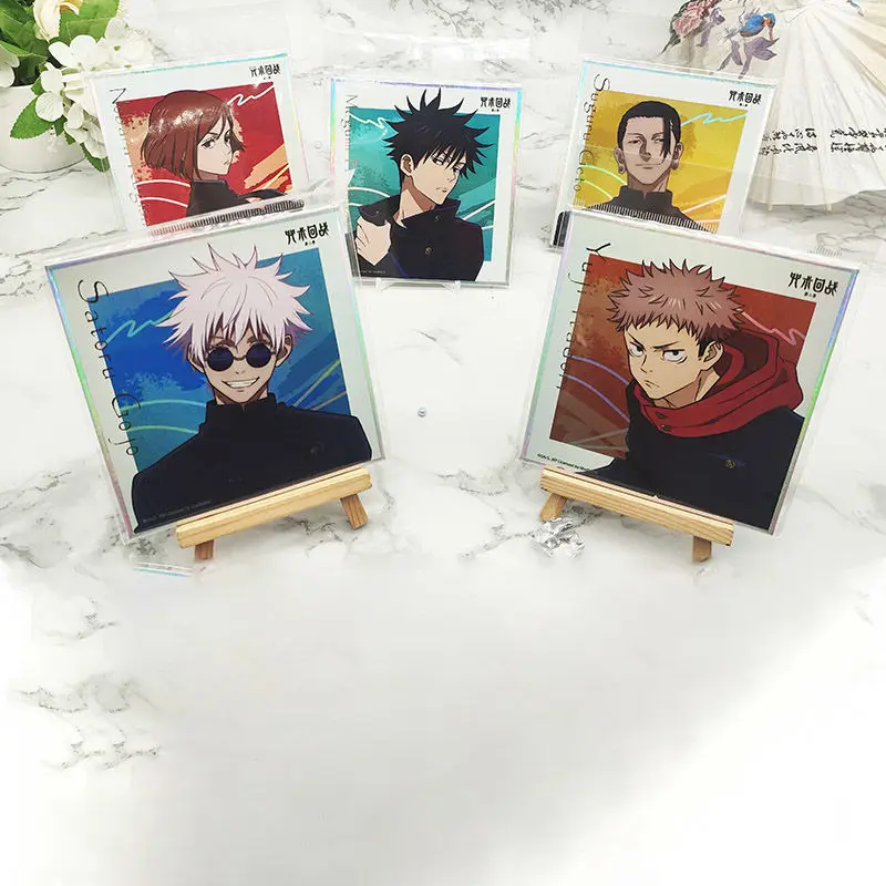 Jujutsu Kaisen Satoru Gojo Getou Suguru Laser Card Animation Peripherals Cartoon Photos Cool Desktop Ornaments Collection Gifts