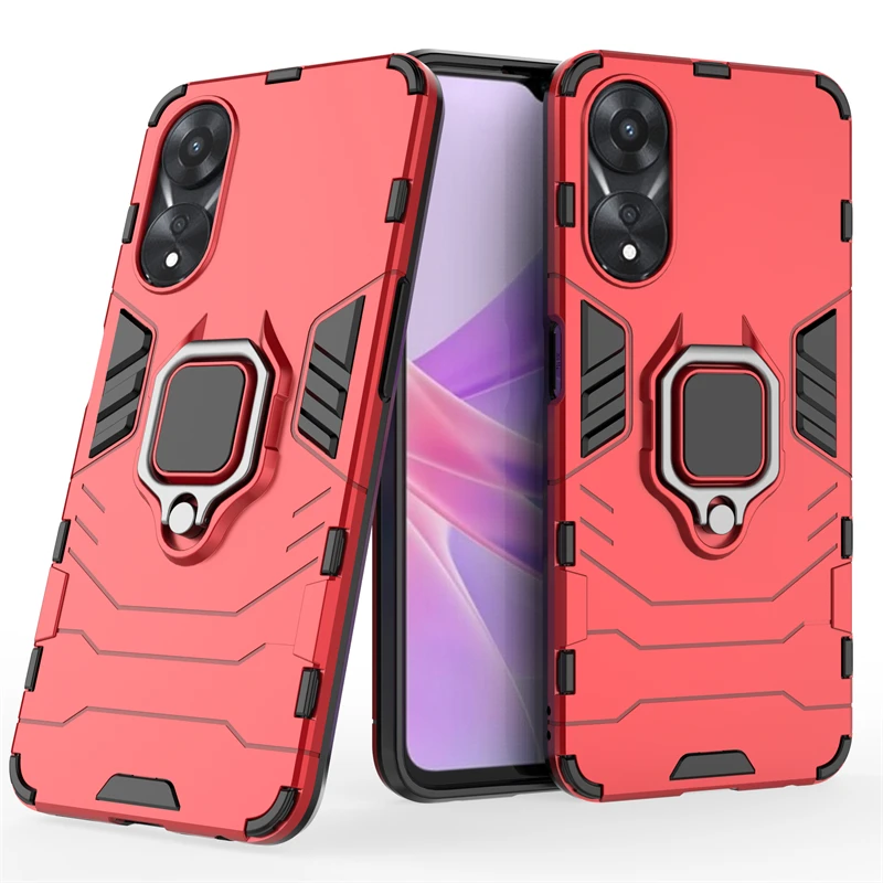 Funda compatible con Oppo A78 5G, anticaídas y absorción de golpes,  compatible con Oppo A78 5G CPH2483 CPH2495, color rojo