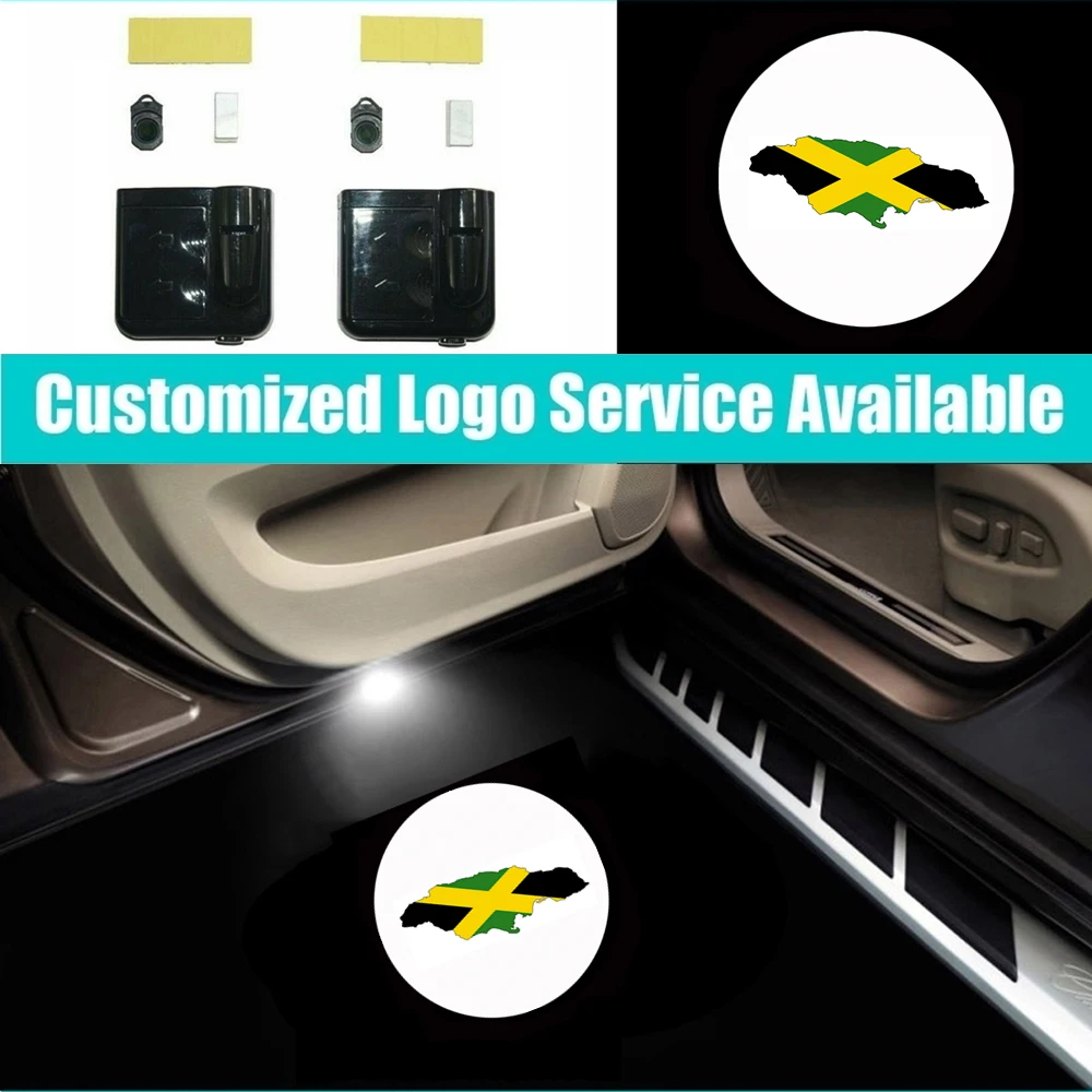 

2 Pieces Wireless Bahamas Flag LED Logo Ghost Shadow Lights Car Door Welcome Laser Projector