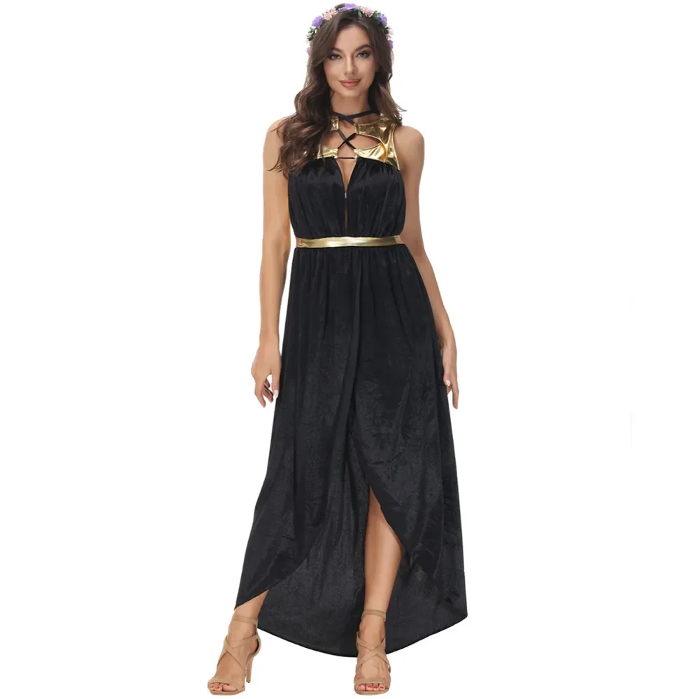 

Halloween Ancient Greek Goddess Athena Costume Roman Princess Outfit Cosplay Carnival Fancy Dress