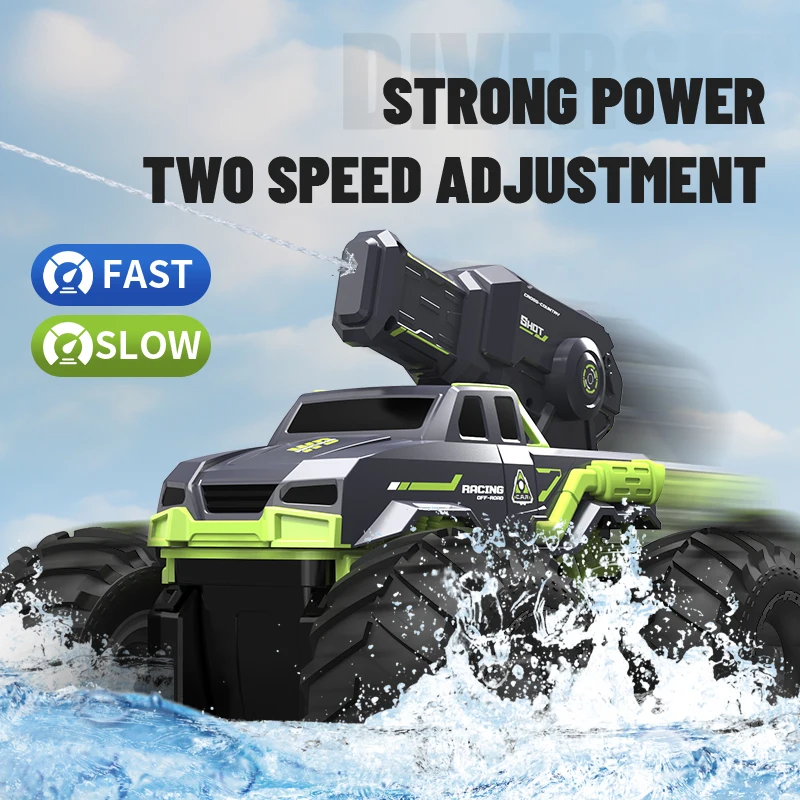 DWI DOWELLIN 2.4G water shooting remote control amphibious vehicle remote control waterproof stunt car toy children's gift 3