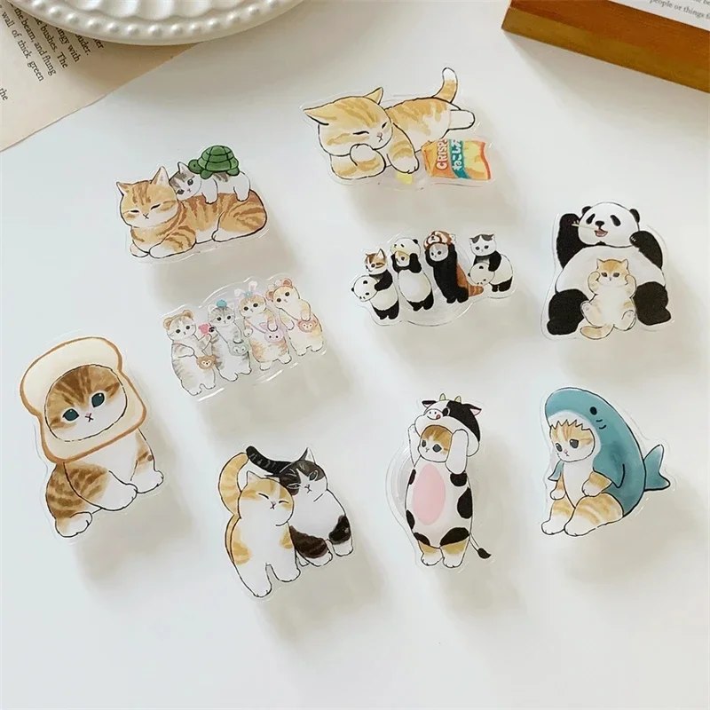 귀여운 3D 고양이 팬더 아크릴 전화 홀더