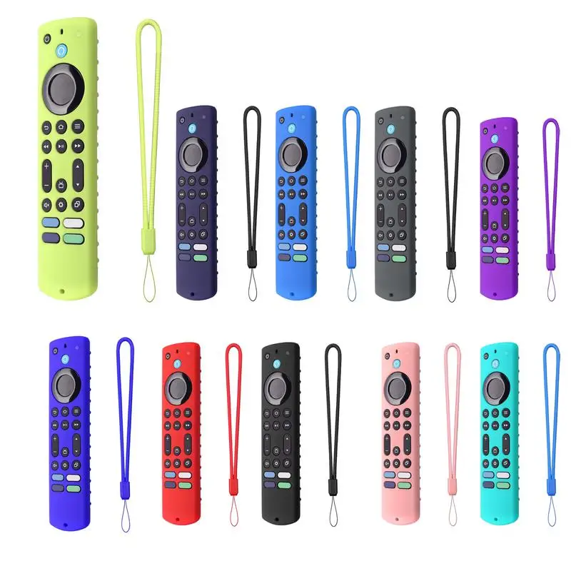 Custodia Silicone Antiurto Per Telecomando Fire TV Stick 4K/HD – Impugnatura Antiscivolo, Include Cordino, Colore Nero