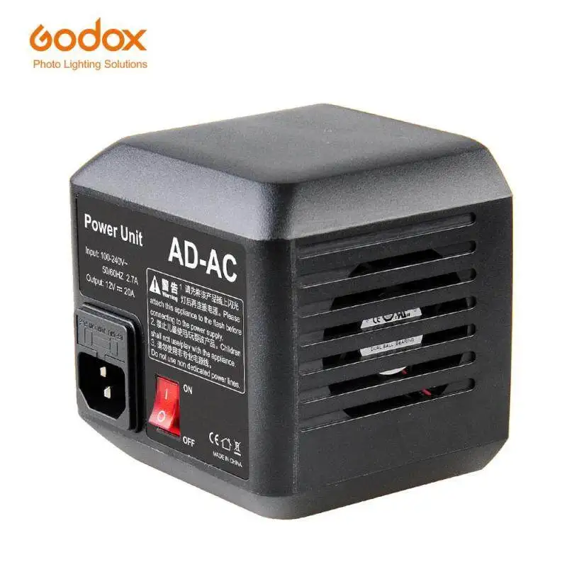 

Godox AD-AC AC Power Unit Source Adapter With Cable For AD600B AD600BM AD600M AD600 SLB60W SLB60Y