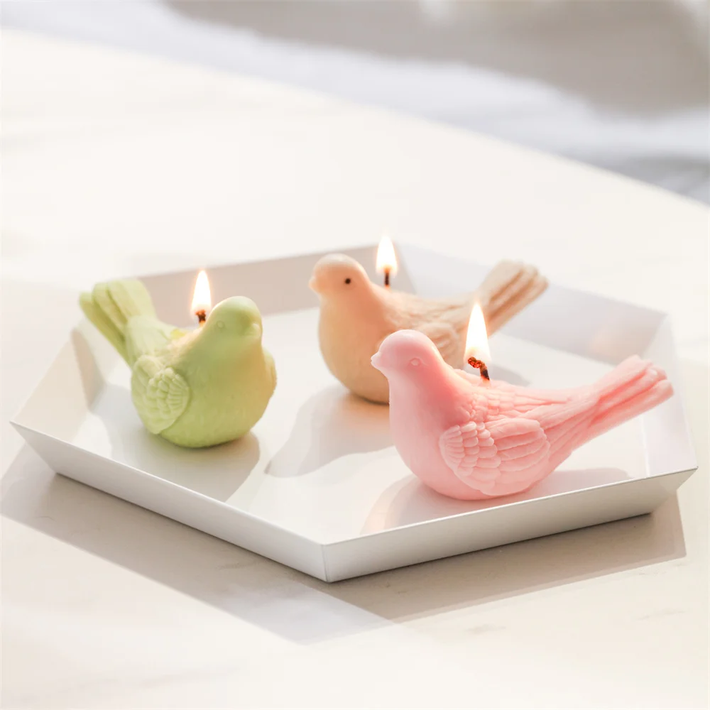 Nicole Dove Candle Silicone Mold DIY Bird Form Candles Scented Aromatherapy Candle Mould Handmade Craft Tools