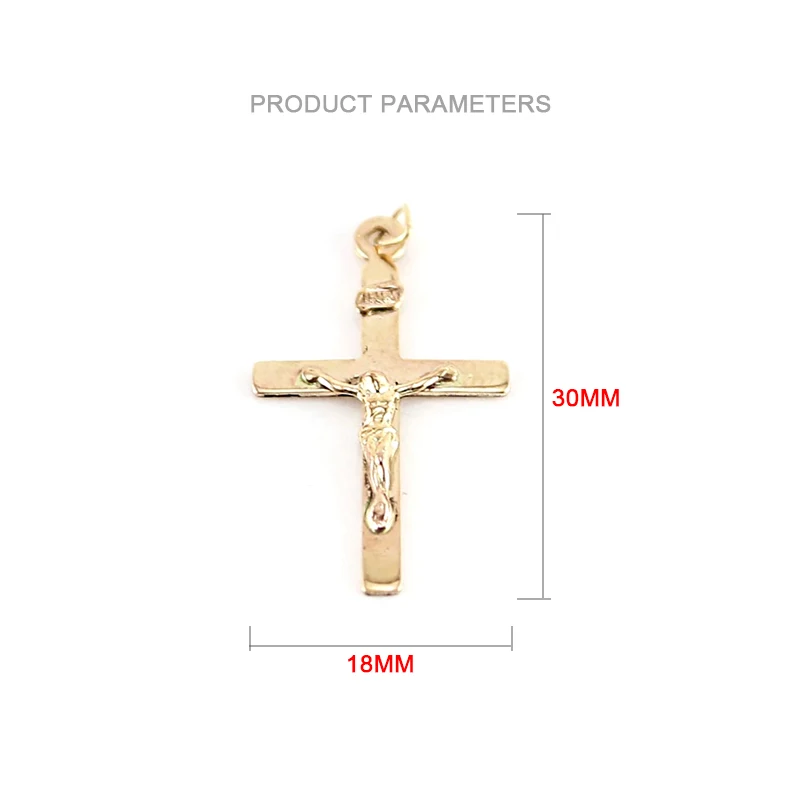 14K Gold Filled Crucifix Cross Charm Religious Spiritual Pendant  DIY Jewelry Accessories Pendants Making Jewelry Findings