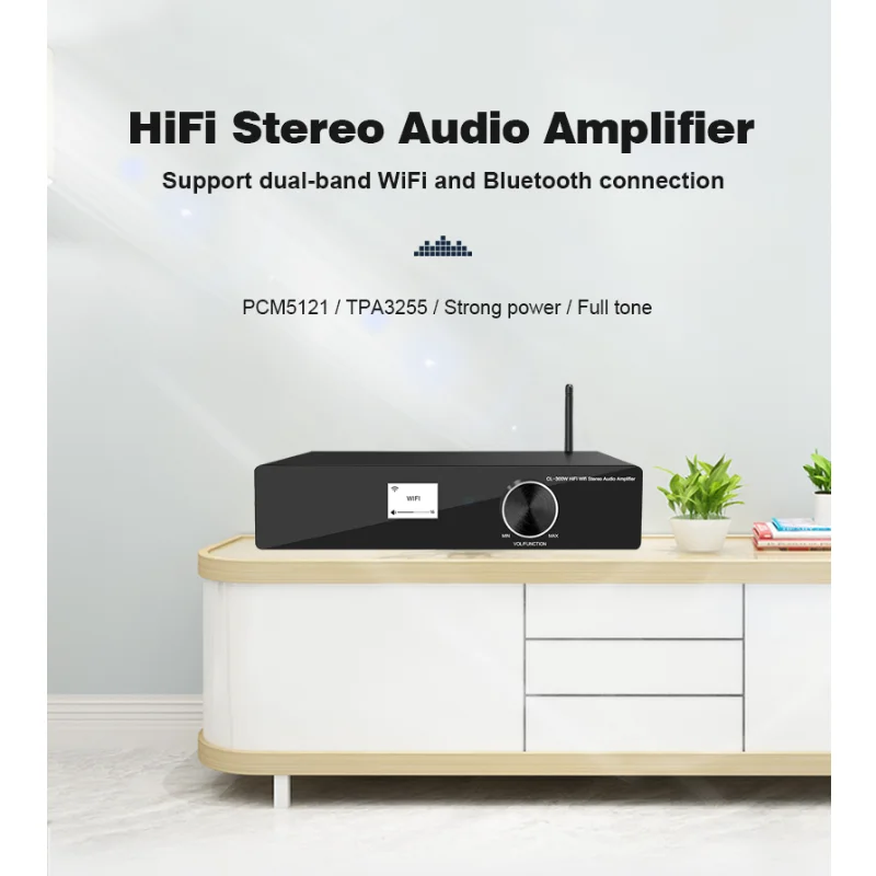 CL-300W Hifi bluetooth USB 3.5 미리메터 Hifi 증폭기 HDM I Airplay LAN BT 광 비닐 USB 입력 2*275 와트 (High) 저 (힘 스테레오 audio 힘 증폭기