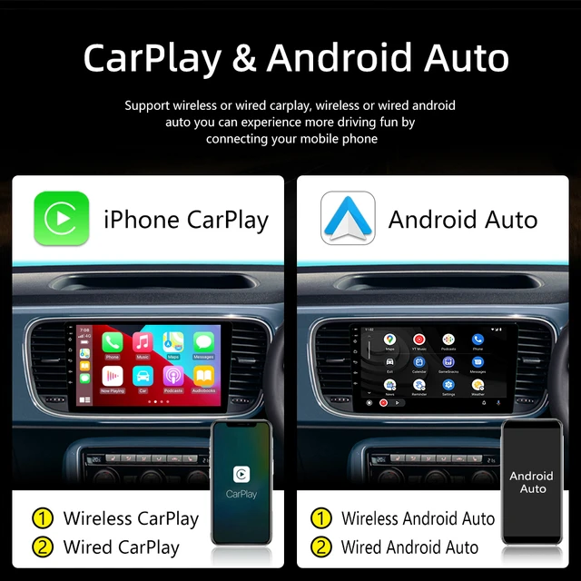 Stéréo de voiture simple DIN avec Apple Carplay Android Auto, écran tactile  HD 7 manuel rétractable Bluetooth avec radio FM, liaison miroir, entrée