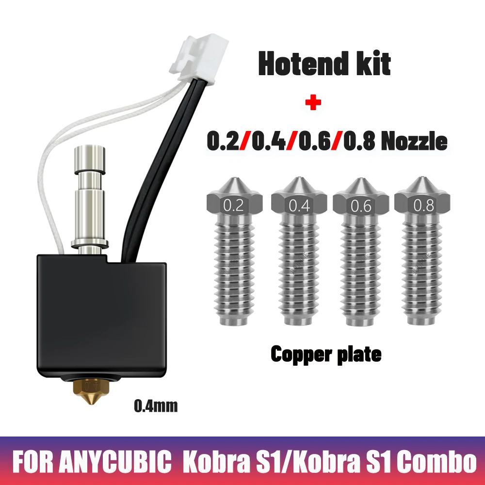 Alle Metalen Hotend Geen PTFE 200K Voor Kobra S1/S1Combo Hot End Kit voor Anycubic Kobra S1 Keramische Verwarming hotend Nozzle Vervangbaar 7 Alle Metalen Hotend Geen PTFE 200K Voor Kobra S1/S1Combo Hot End Kit voor Anycubic Kobra S1 Keramische Verwarming hotend Nozzle Vervangbaar 7