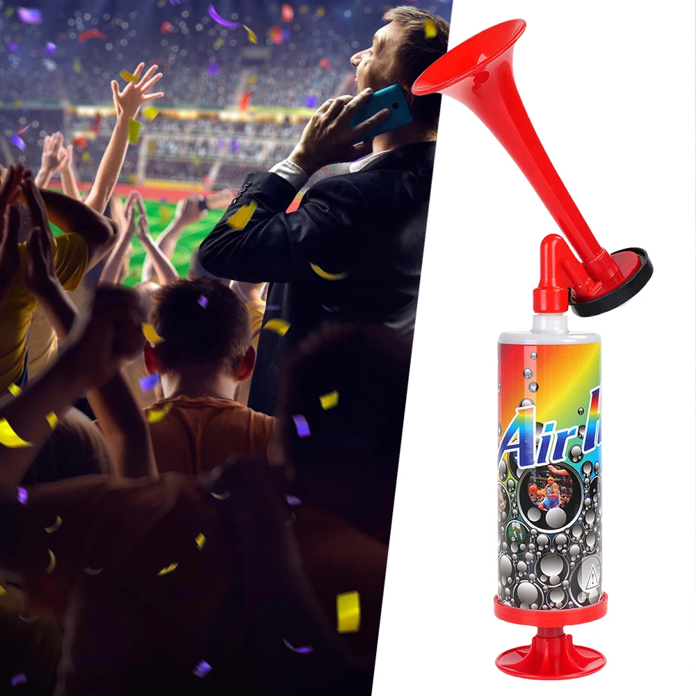 Football Championship Fanfare Portable Air Pressure Trumpets Soccer Air Cheering Horn for Boating Sports Events Birthday Parties Football Noise Makers