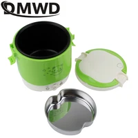 DMWD voiture Mini cuiseur à riz 12V 24V 220V voiture maison double usage auto-conduite soupe bouillie Portable cuiseur à riz camion cuiseur à riz intelligent 6