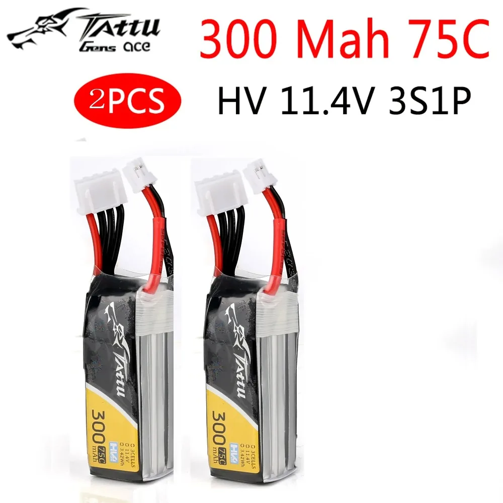 Μπαταρία LiPo Tattu 300mAh 2S 3S 75C XT30/PH2.0 για δίσκο FPV RC