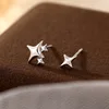 Boucles d'oreilles créoles épaisses en acier inoxydable pour femmes et filles, couleur or, Double anneau, goutte géométrique épaisse, bijoux de déclaration, cadeau