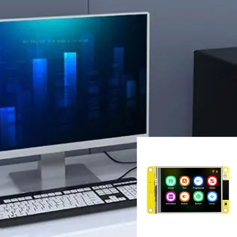 E5BA ESP32 Arduino LVGL WIFI  Bluetooth   2.4 240x320 Ʈ ÷ ȭ 2.4 ġ LCD TFT  뷮 