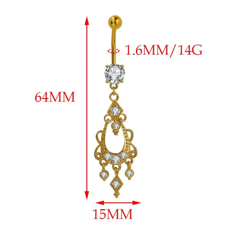 1 قطعة أزياء المرأة الفولاذ المقاوم للصدأ ثقب كريس...