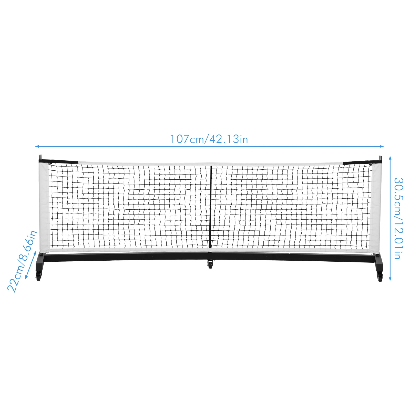 Heavy Duty Pickleball Net with Wheels Lightweight Professional Pickle Ball Game Net Stand for Tennis Driveway Backyard